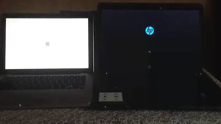 Загрузка MacBook Pro и HP probook 450 g1