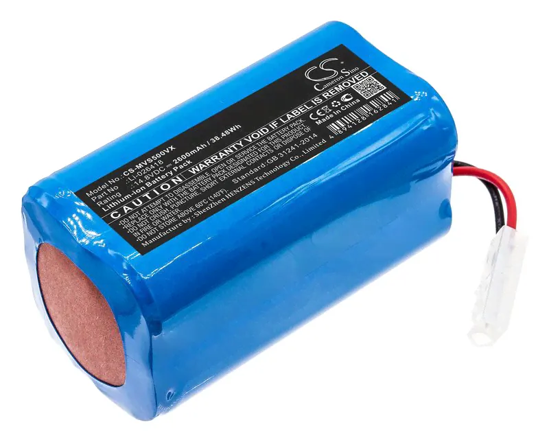 Аккумулятор CS-MVS500VX для Xiaomi Mijia G1 (MJSTG1), Isweep X3, Puppyoo R30, p/n: H18650CH-4S1P, 2.6Ah 14.8V-0