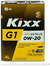Масло моторное Kixx G1 0W20 [SN/GF-5] синтетическое 4л (металлическая канистра)