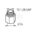 Переходник G1/4 – 1/4 UNF LAPN 1/4UNF SKF